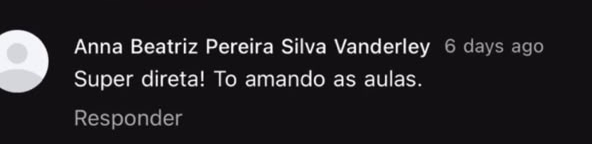 Print de depoimento de aluno(a) via WhatsApp