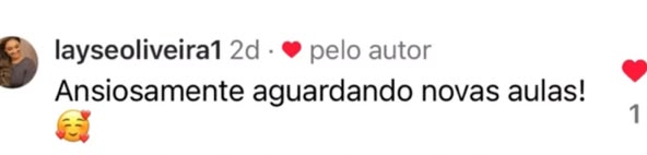 Print de depoimento de aluno(a) via WhatsApp